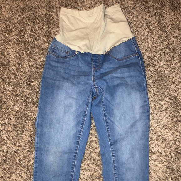 Bundle of 2 Haute Mama Maternity Stylish Blue Jeans - Picture 7 of 12